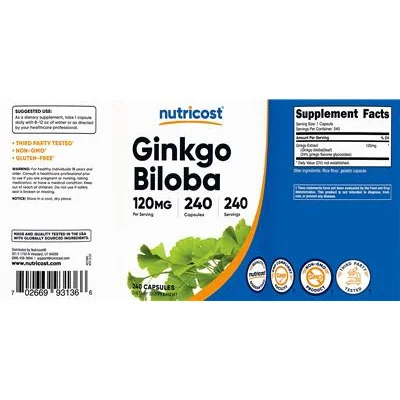 Ginkgo Biloba 120 mg - Nutricost
