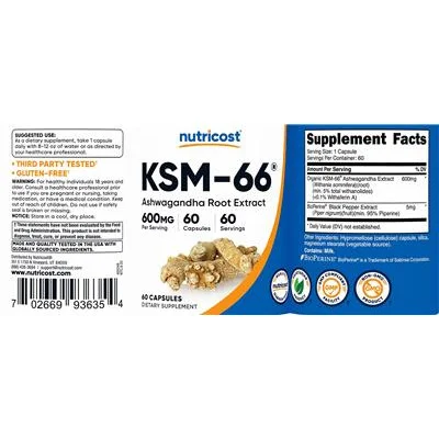 KSM-66 600 mg - Nutricost