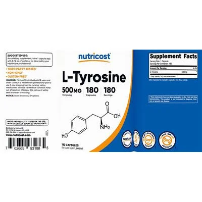 L-Tyrosine 500 mg - Nutricost