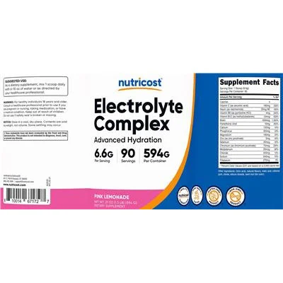 Electrolyte Complex Pink Lemonade - Nutricost
