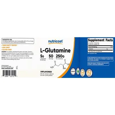 L-Glutamine 5 g Unflavored - Nutricost