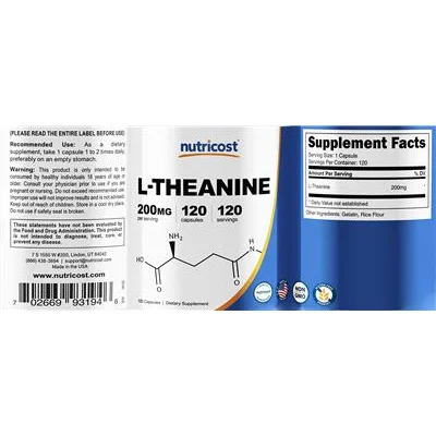 L-Theanine 200 mg - Nutricost