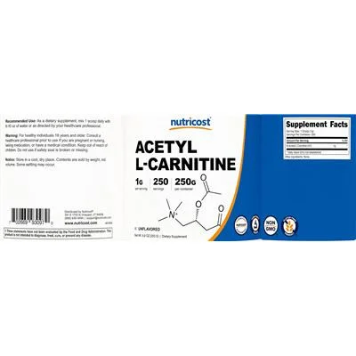 Acetyl L-Carnitine 1 g Unflavored - Nutricost
