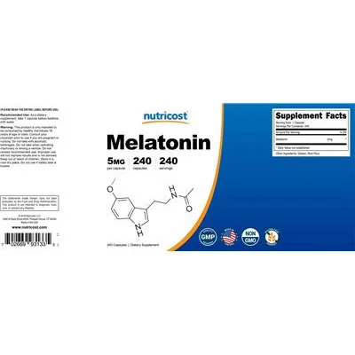 Melatonin 5 mg - Nutricost