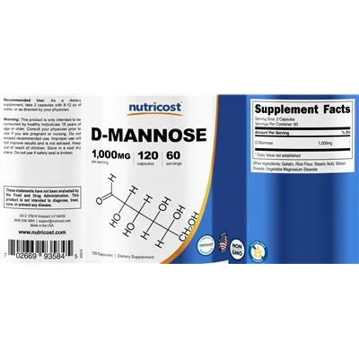 D-Mannose 1000 mg - Nutricost