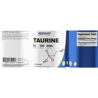 Taurine 2 g Unflavored - Nutricost