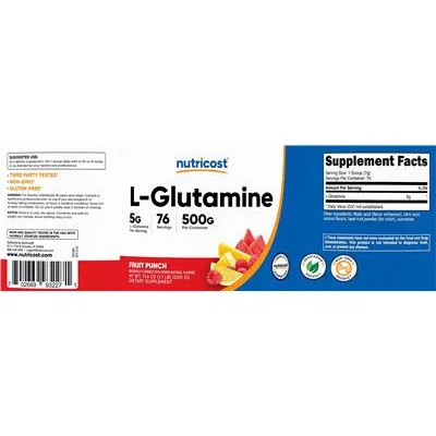 L-Glutamine 5 g Fruit Punch - Nutricost