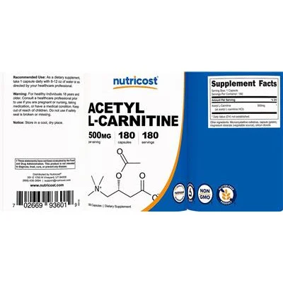 Acetyl L-Carnitine 500 mg - Nutricost