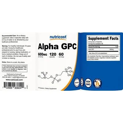 Alpha GPC 600 mg - Nutricost