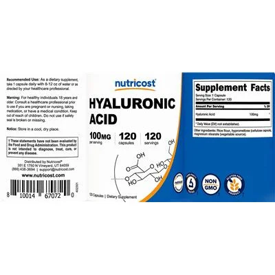 Hyaluronic Acid 100 mg - Nutricost