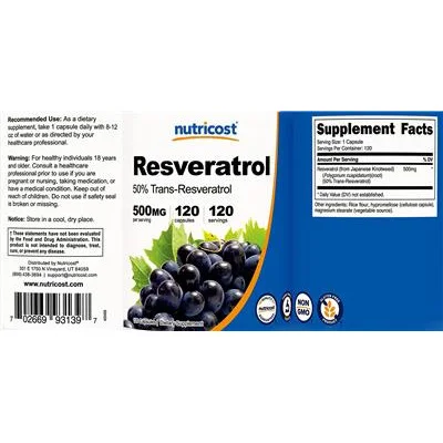 Resveratrol 500 mg - Nutricost