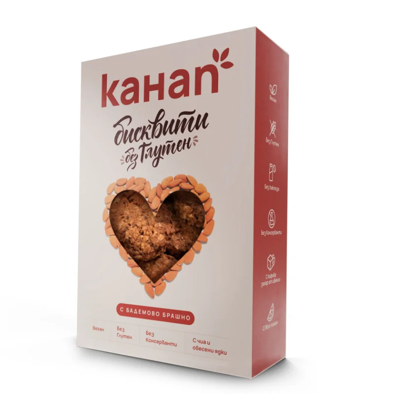 Бисквити КАНАП без глутен с бадемово брашно и лимон