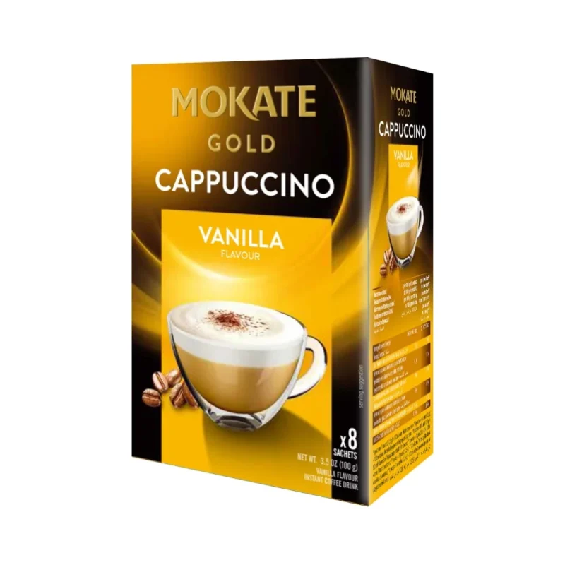 Капучино Mokate Gold ванилия 8 дози, 100 г - Mokate