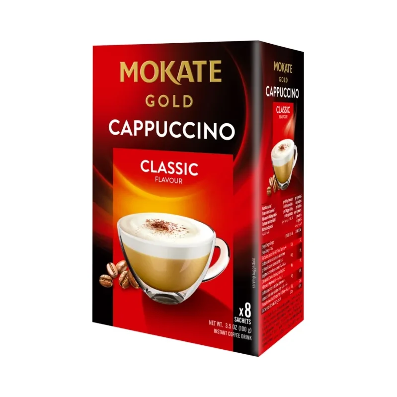 Разтворимо капучино Mokate Gold Classic 8 дози, 100 г - Mokate
