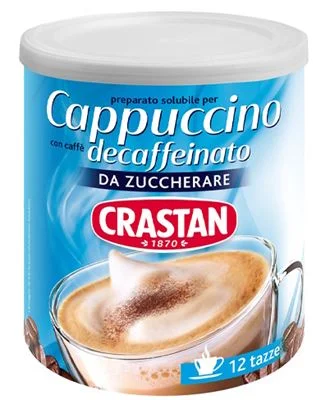 Разтворима напитка без кофеин, Cappuccino Crastan Decaffeinato, 150г