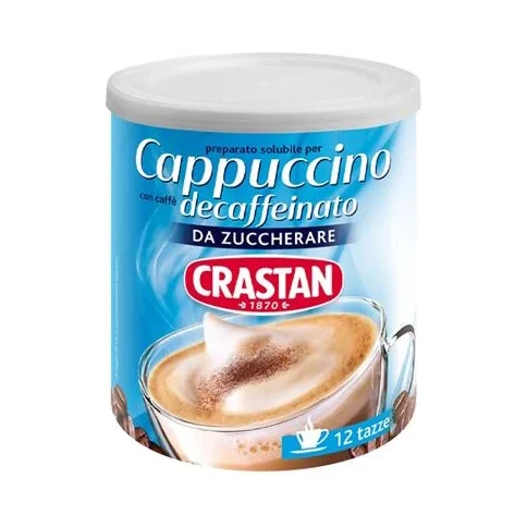Разтворима напитка без кофеин, Cappuccino Crastan Decaffeinato, 150г - Crastan