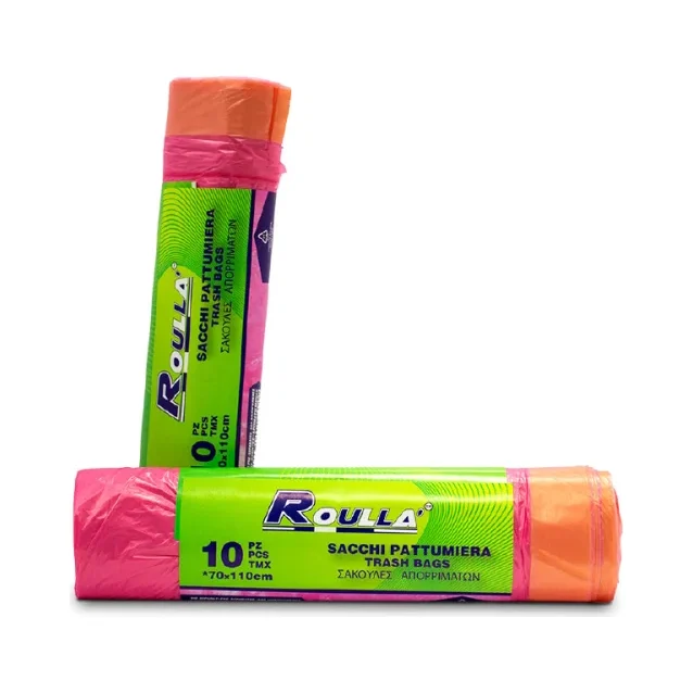 Чували за боклук с дръжки Roulla Rosa 70 X 110 см, 10 бр - Roulla