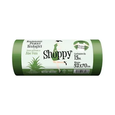 Чували за боклук Shoppy Verde Aloe 52X70 см, 15 бр - Shoppy