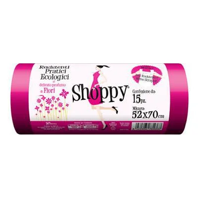 Чували за боклук Shoppy Rosa/Fiori 52X70 см, 15 бр - Shoppy