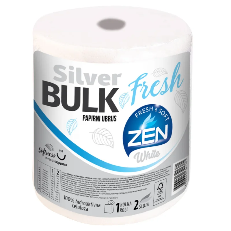 Кухненска хартия/ролка Zen Papirni Ubrus Silver Bulk, 2-пл