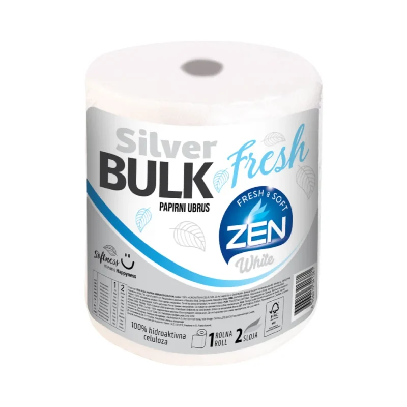 Кухненска хартия/ролка Zen Papirni Ubrus Silver Bulk, 2-пл - Zen Papirni