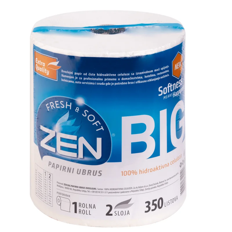 Кухненска хартия/ролка Zen Papirni Ubrus Big 2-пл, 350 къса
