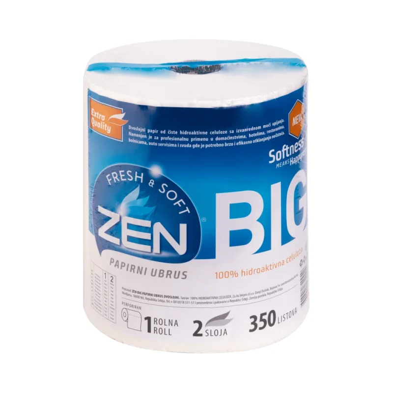 Кухненска хартия/ролка Zen Papirni Ubrus Big 2-пл, 350 къса - Zen Papirni