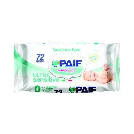 Мокри кърпички Paif Baby Ultra Sensitive 72 бр - Paif