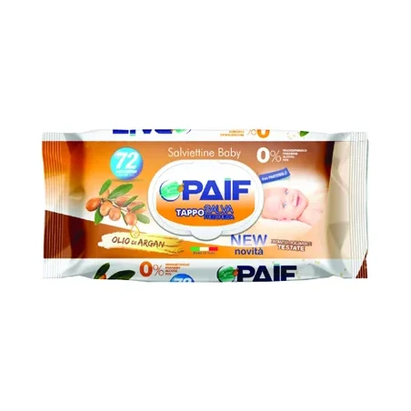 Бебешки мокри кърпи Paif с арганово масло 72 бр - Paif