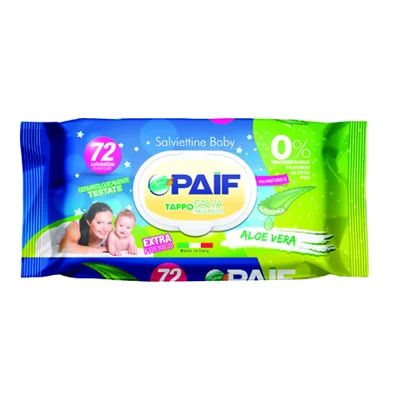 Мокри кърпички Paif Baby Aloe Vera 72 бр