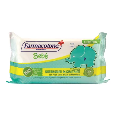 Мокри кърпички Farmacotone Natural Baby, 72 бр