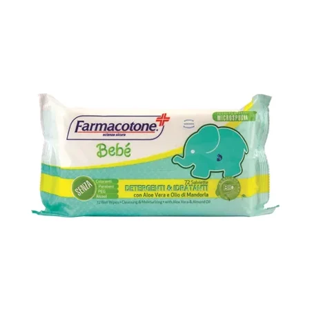 Мокри кърпички Farmacotone Natural Baby, 72 бр - Farmacotone