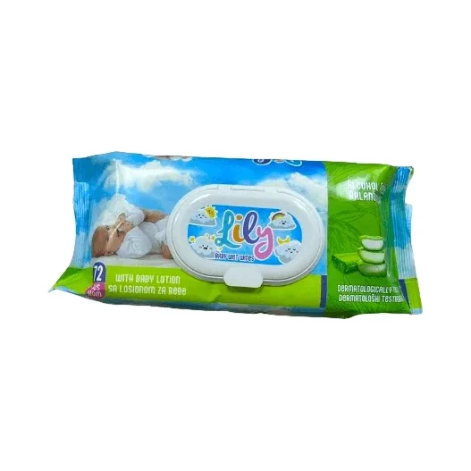 Мокри кърпички Lily Aloe Vera 72 бр - Lily