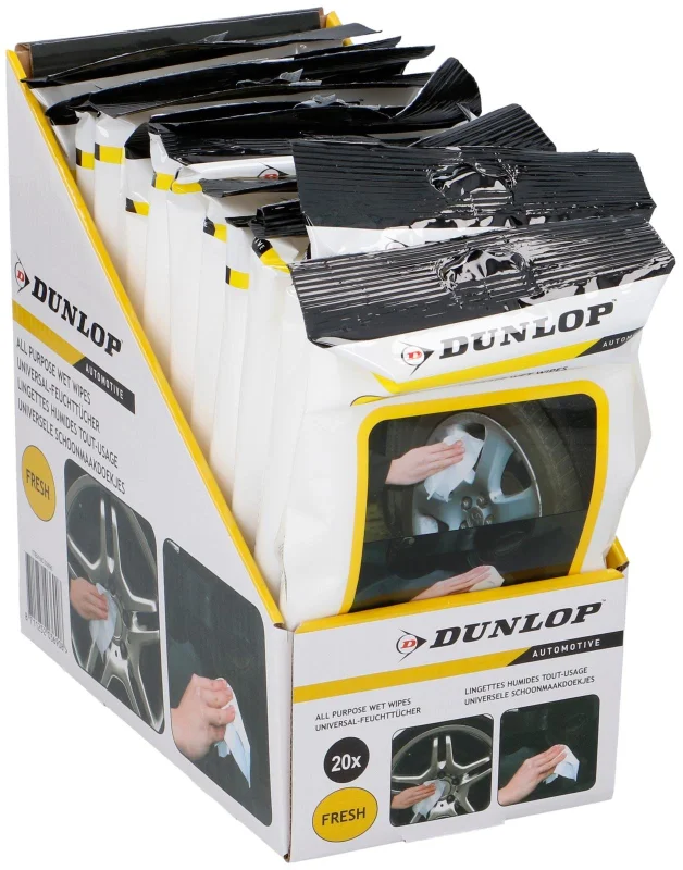 Мокри кърпи Dunlop за кола 20 бр
