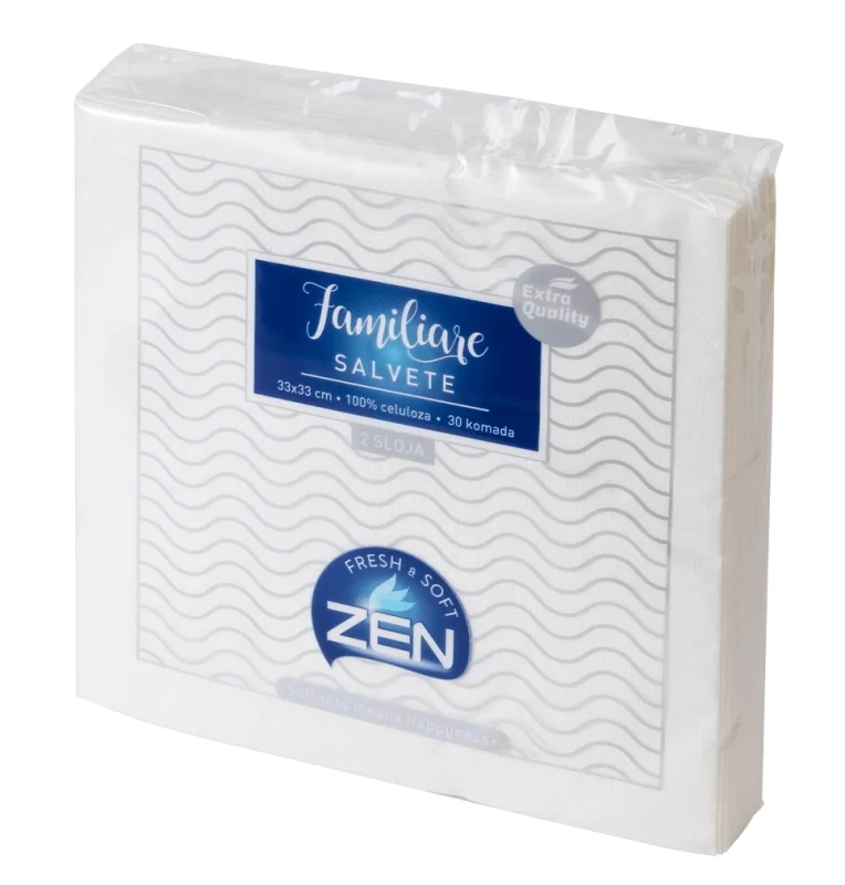 Салфетки Zen бели 2-пл 33X33см, 30 бр