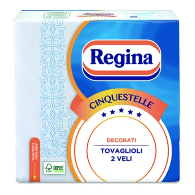 Салфетки Regina 5 Stelle 38/38, 2-пл 43 бр