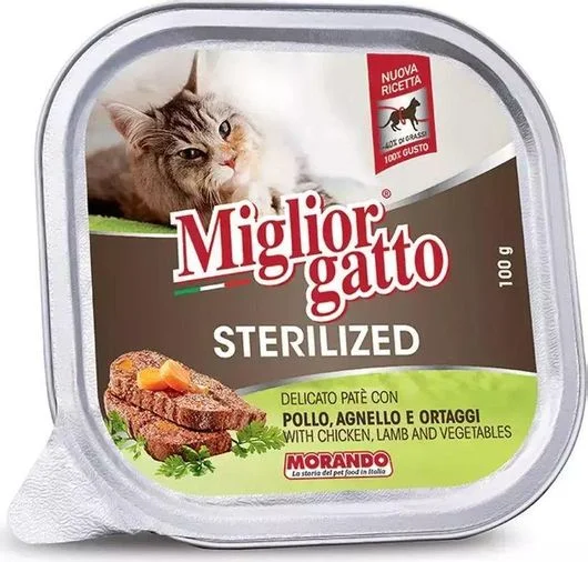 Храна за котки с пиле и агнешко Miglior Gatto 100 г