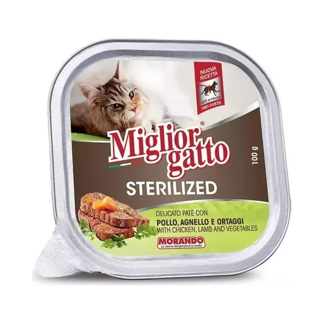 Храна за котки с пиле и агнешко Miglior Gatto 100 г - Miglior