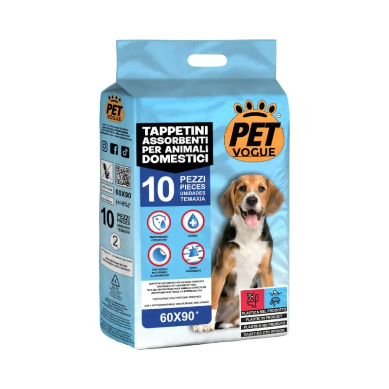 Абсорбиращи пелени за животни PET Vogue 60x60, 10 бр - Vogue