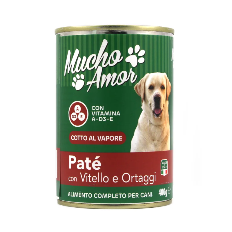 Храна за кучета Mucho Amor Pate' Vitello/Ort, телешко консерва 400 г