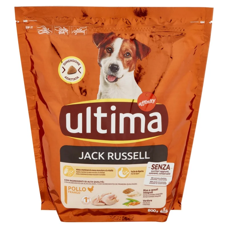 Суха храна за кучета Ultima Cane Jack Russell с пиле 800 г