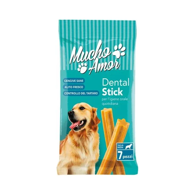Дентални пръчки за кучета Mucho Amor Medium 7 бр, 180 г