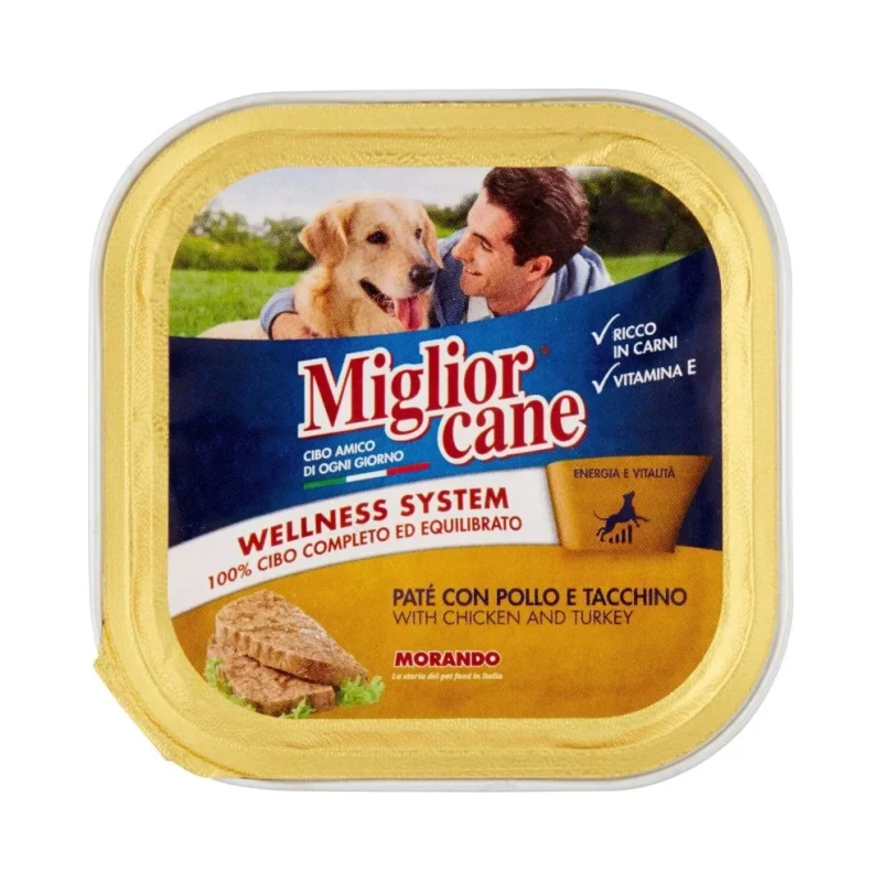 Пастет за кучета Miglior Cane Pollo/Tacchino-пиле с пуешко месо 150 г - Miglior