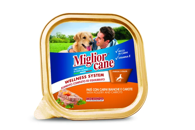 Пастет за кучета с бяло месо и моркови Miglior Cane 150 г