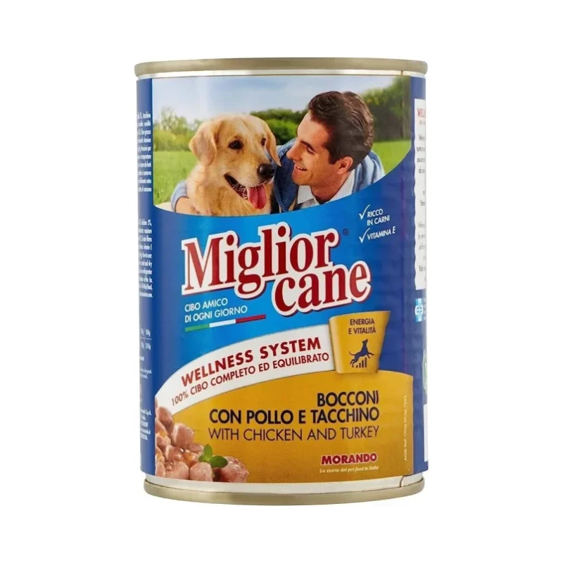 Храна за кучета Miglior Cane с пиле и пуешко, консерва 405 г