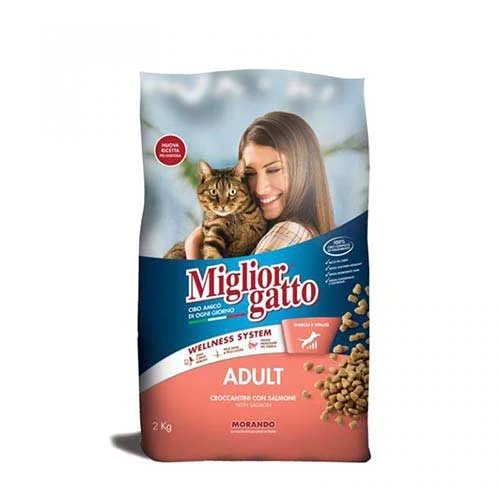 Суха храна за котки Miglior Gatto със сьомга, 2 кг