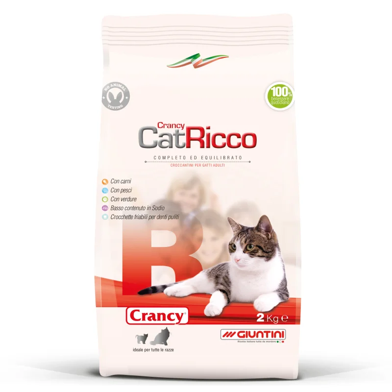 Суха храна за котки Crancy Ricco риба и зеленчуци 400 г