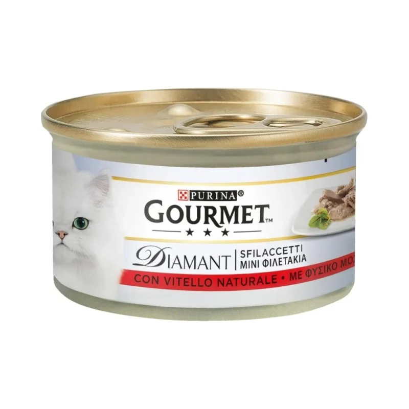 Храна за котки Purina Gourmet Diamant с телешко, консерва 85 г