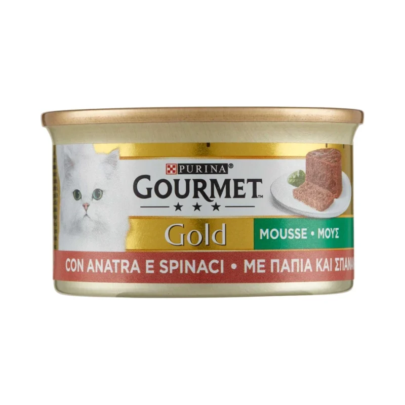 Храна за котки Purina Gourmet Gold с патешко и спанак, консерва 85 г - Purina