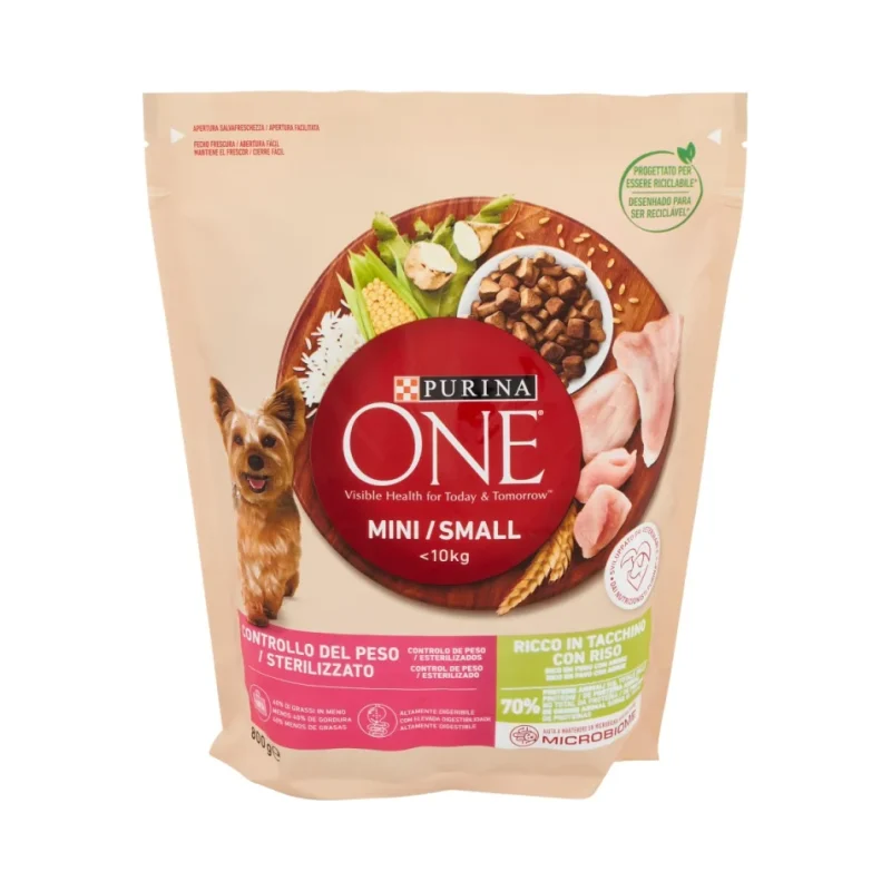 Храна за кучета Purina One Dog Mini /пуешко с ориз/ 800 г - PURINA ONE